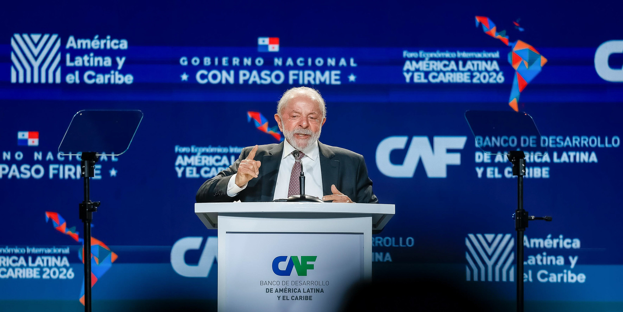 28.01.2026 - Presidente da República, Luiz Inácio Lula da Silva, durante a sessão inaugural do Fórum Econômico Internacional da América Latina. Centro de Convenções do Panamá. Cidade do Panamá - Panamá Foto: Ricardo Stuckert / PR