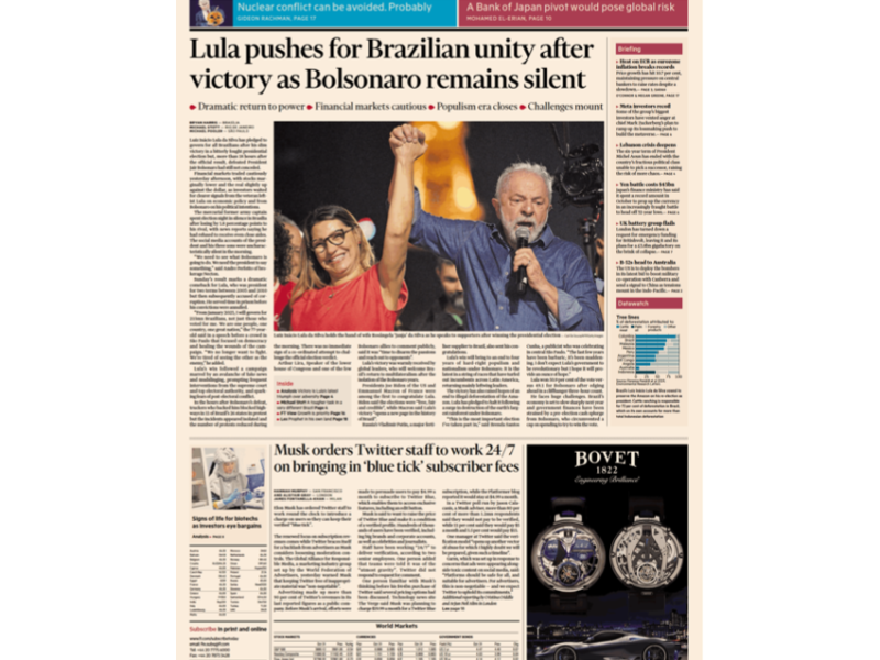 O mundo saúda a vitória da democracia no Brasil
