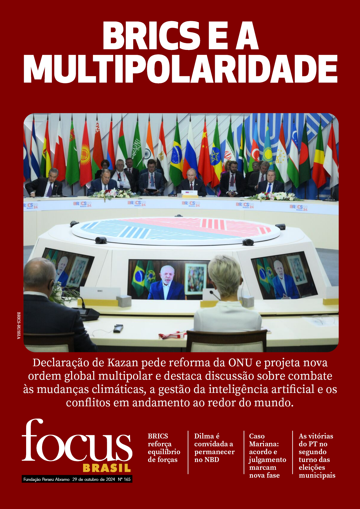 Focus Brasil #165 – BRICS reforça multipolaridade e equilíbrio de forças 