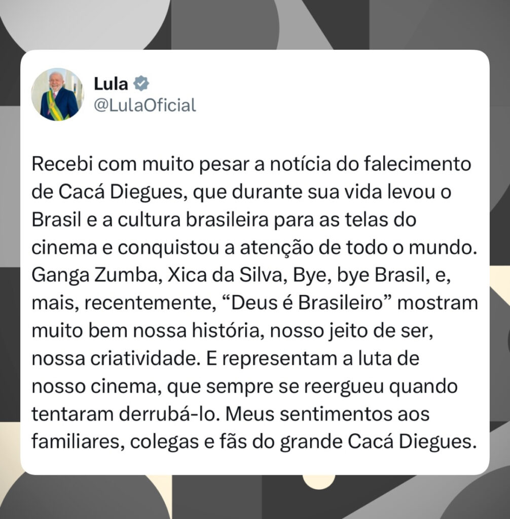 Pioneiro do Cinema Novo, Cacá Diegues morre aos 84 anos no Rio