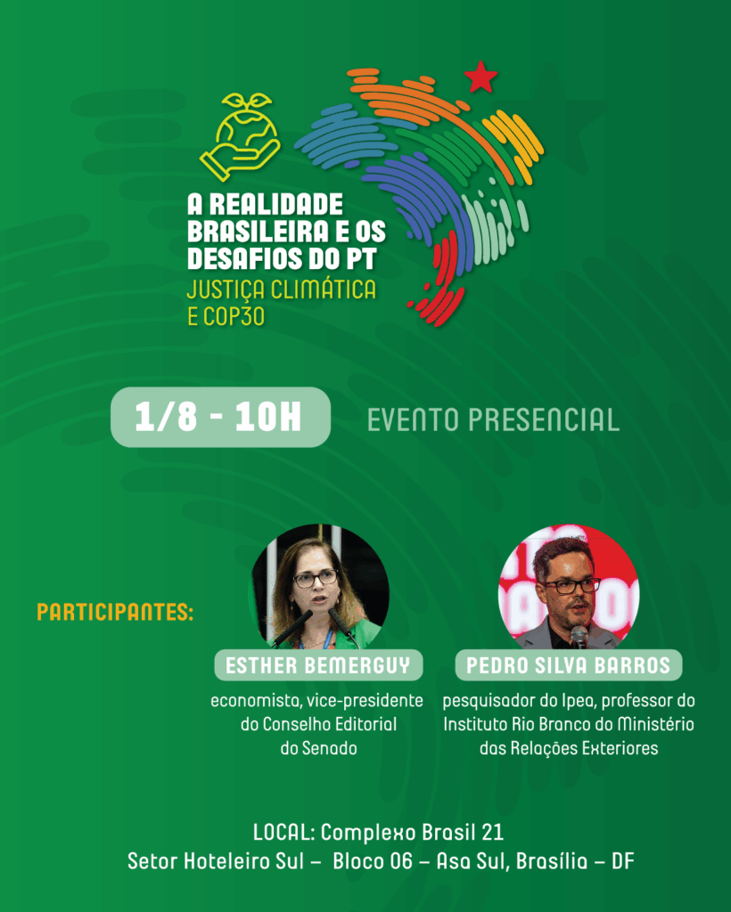 FPA promove seminários sobre Justiça Tributária e Climática durante 17º Encontro Nacional do PT FPA promove seminários sobre Justiça Tributária e Climática durante 17º Encontro Nacional do PT