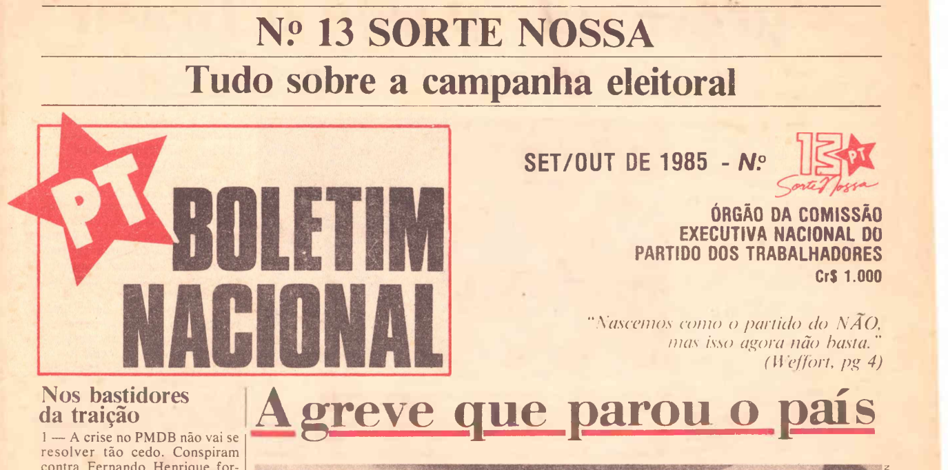 40 anos da greve nacional dos bancários de 1985: um marco que parou o Brasil e encurralou a “Nova República”