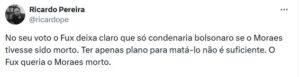 Voto infinito de Fux: reação nas redes fala em “vergonha” e “impunidade”