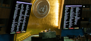 “Conferência Internacional de Alto Nível para a Resolução Pacífica da Questão da Palestina e a Implementação da Solução de Dois Estados”, coordenada por França e Arábia Saudita