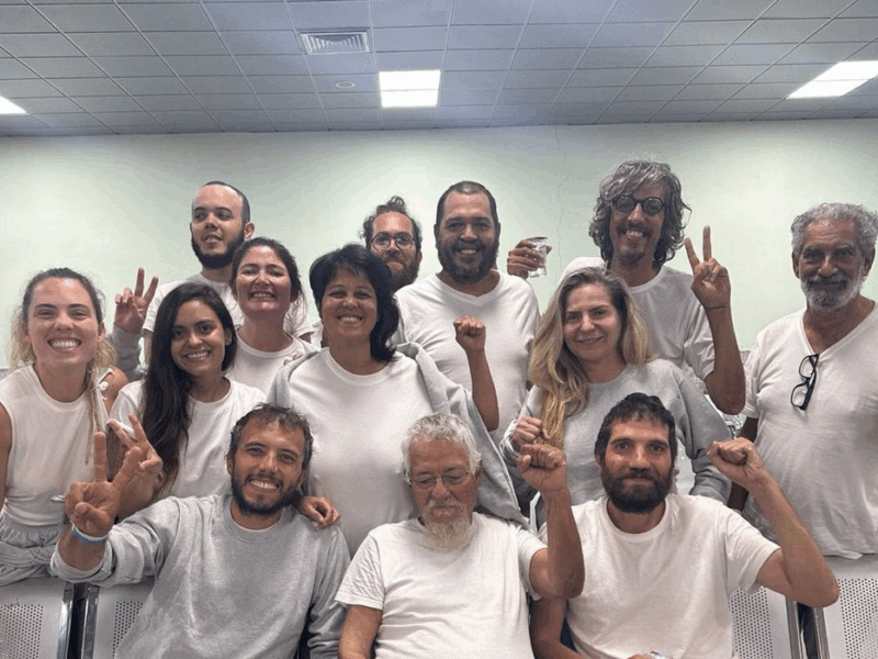 Brasileiros da Flotilha Global Sumud são libertados na Jordânia