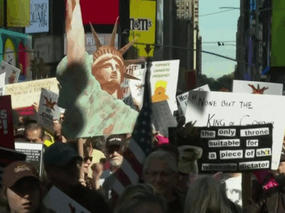 ‘No kings’: milhões protestam contra Trump em defesa de direitos constitucionais nos EUA