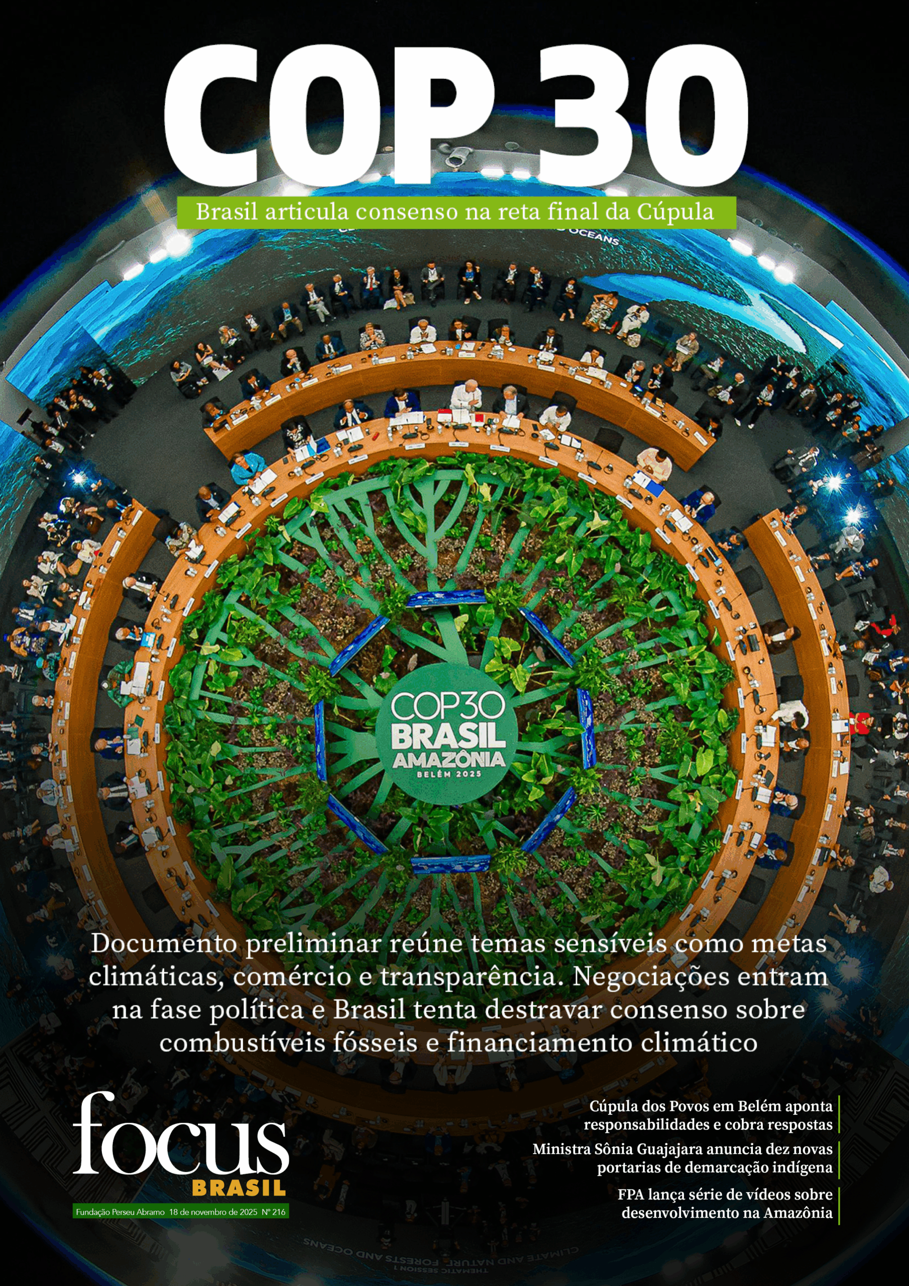 Focus Brasil #216 - Brasil articula consenso global na reta final da COP30