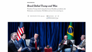 Bolsonaro preso isola Trump e reforça soberania do Brasil, diz NYT 