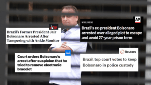 Cobertura internacional acompanha prisão de Bolsonaro 