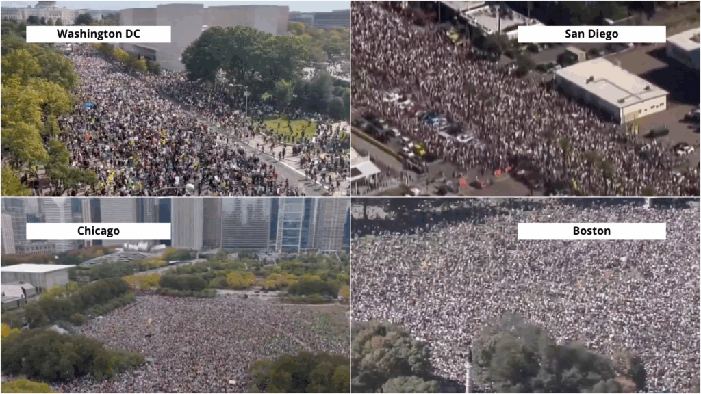 Protestos, repressão e endurecimento migratório marcam crise interna nos EUA, que suspende vistos Protestos, repressão e endurecimento migratório marcam crise interna nos EUA, que suspende vistos
