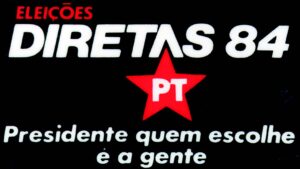 Foto: Cartaz do PT para a promoção das Diretas Já