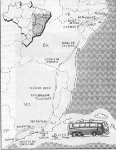 Rota de Caravana: Nordeste ao Sudeste do Brasil