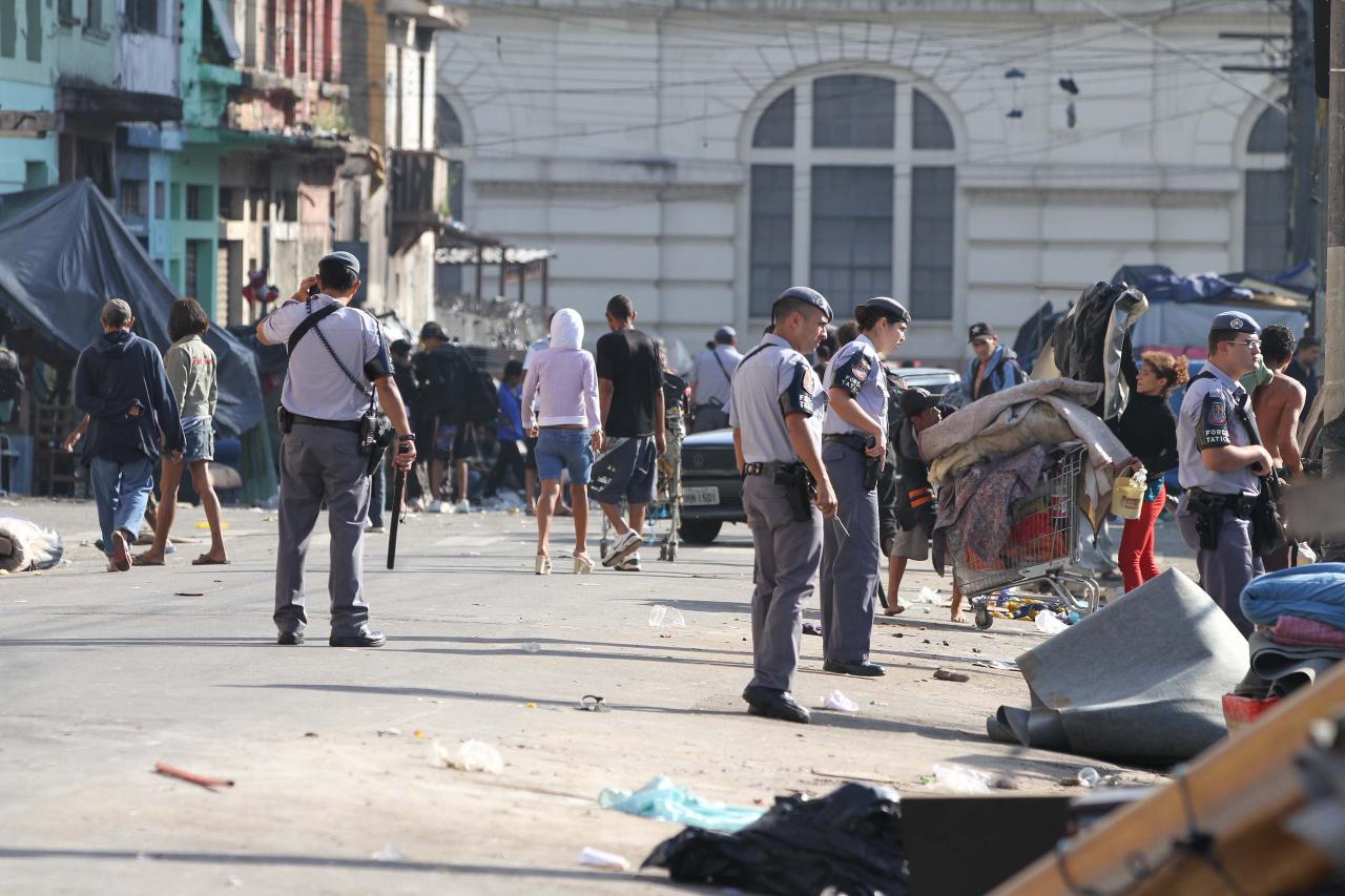 Ação policial na região da cracolândia de São Paulo