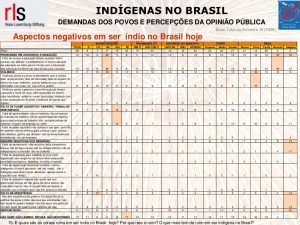 Principais diferenças entre índios e não índios no Brasil hoje