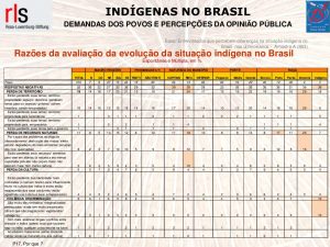 Principais diferenças entre índios e não índios no Brasil hoje