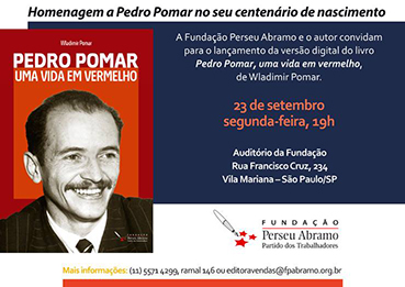 Lançamento Livro Pedro Pomar: Centenário e Uma Vida em Vermelho
