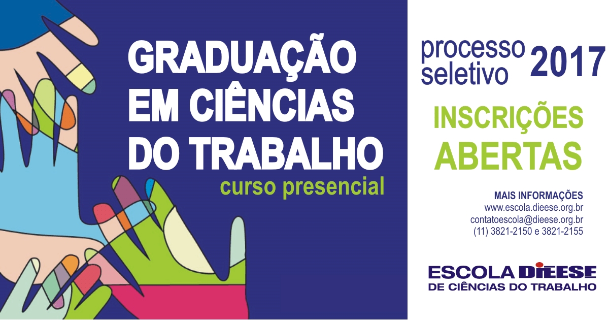 Graduação em Ciências do Trabalho 2017: Inscrições Abertas