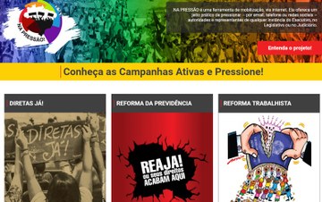 Plataforma Na Pressão: Campanhas Ativas contra Reformas e por Direitos