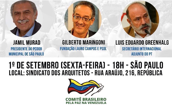 Debate Pela Paz na Venezuela: São Paulo, Setembro