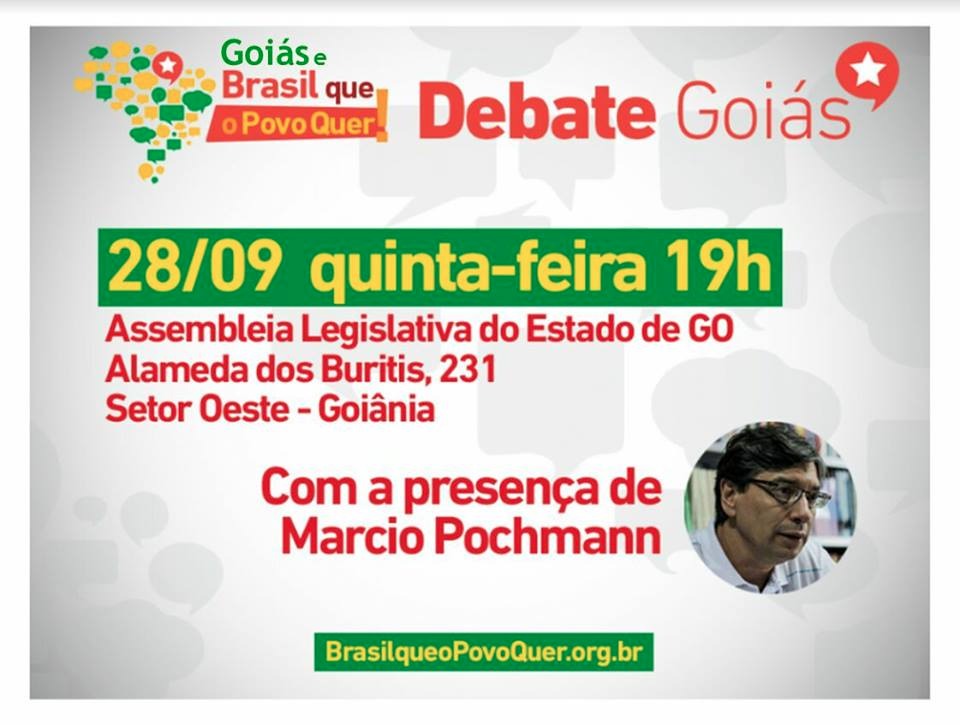 Debate Goiás: Marcio Pochmann na Assembleia Legislativa