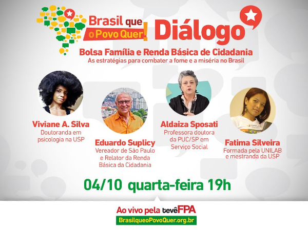 Diálogo: Bolsa Família e Renda Básica contra Fome no Brasil