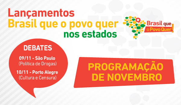 Lançamentos Brasil que o Povo Quer: Debates de Novembro nos Estados