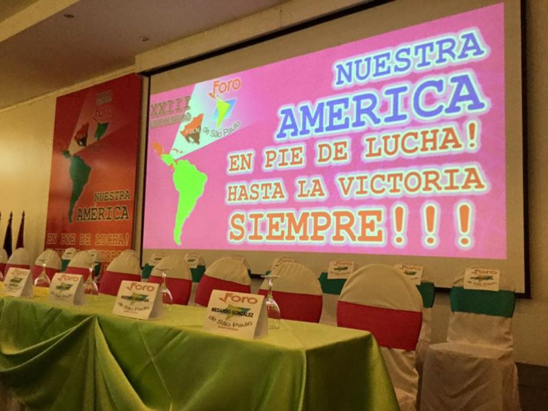 XXIII Encontro Foro de São Paulo: Nossa América em Luta