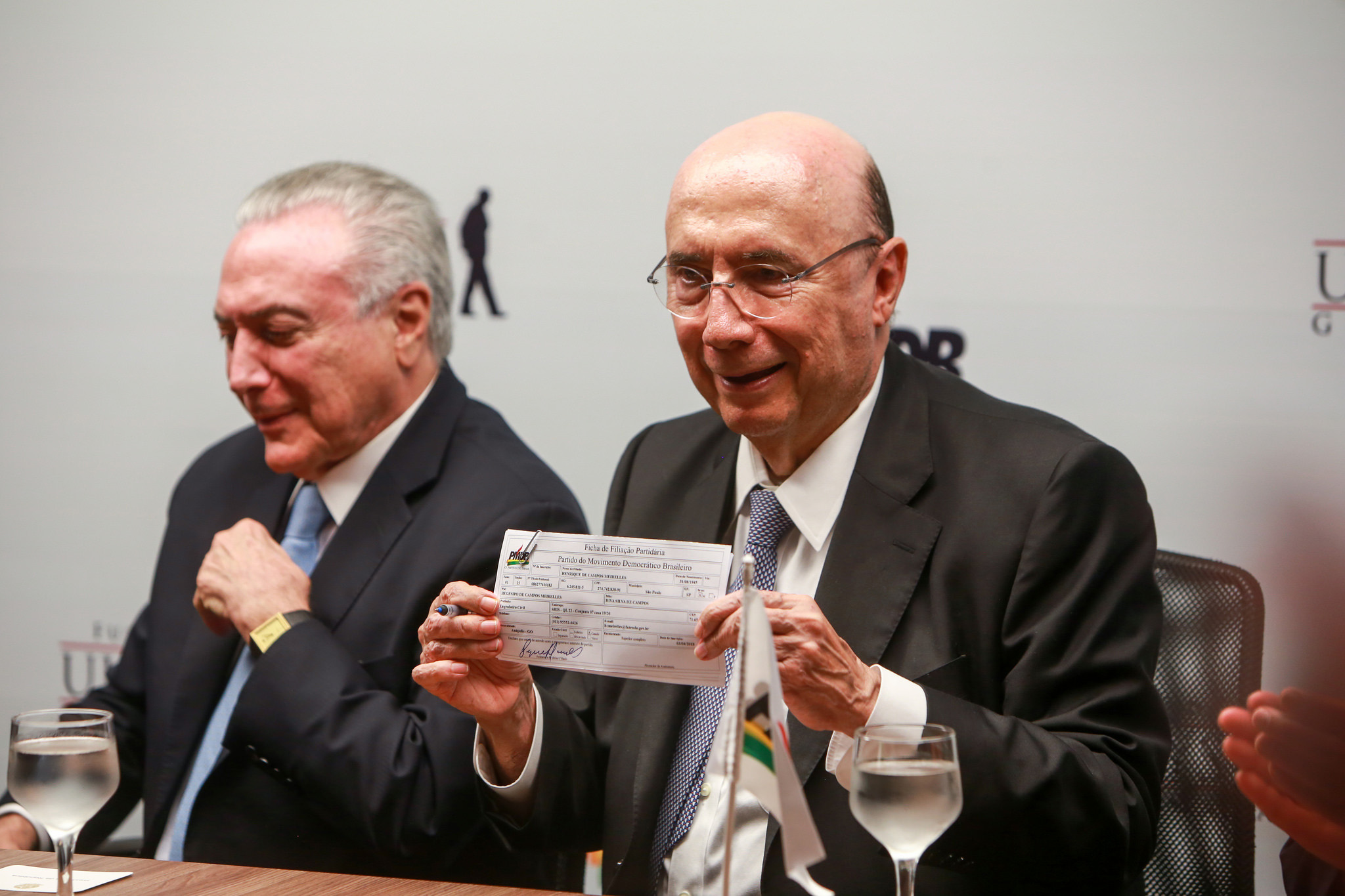 Meirelles e Temer: Filiação Partidária ao PMDB