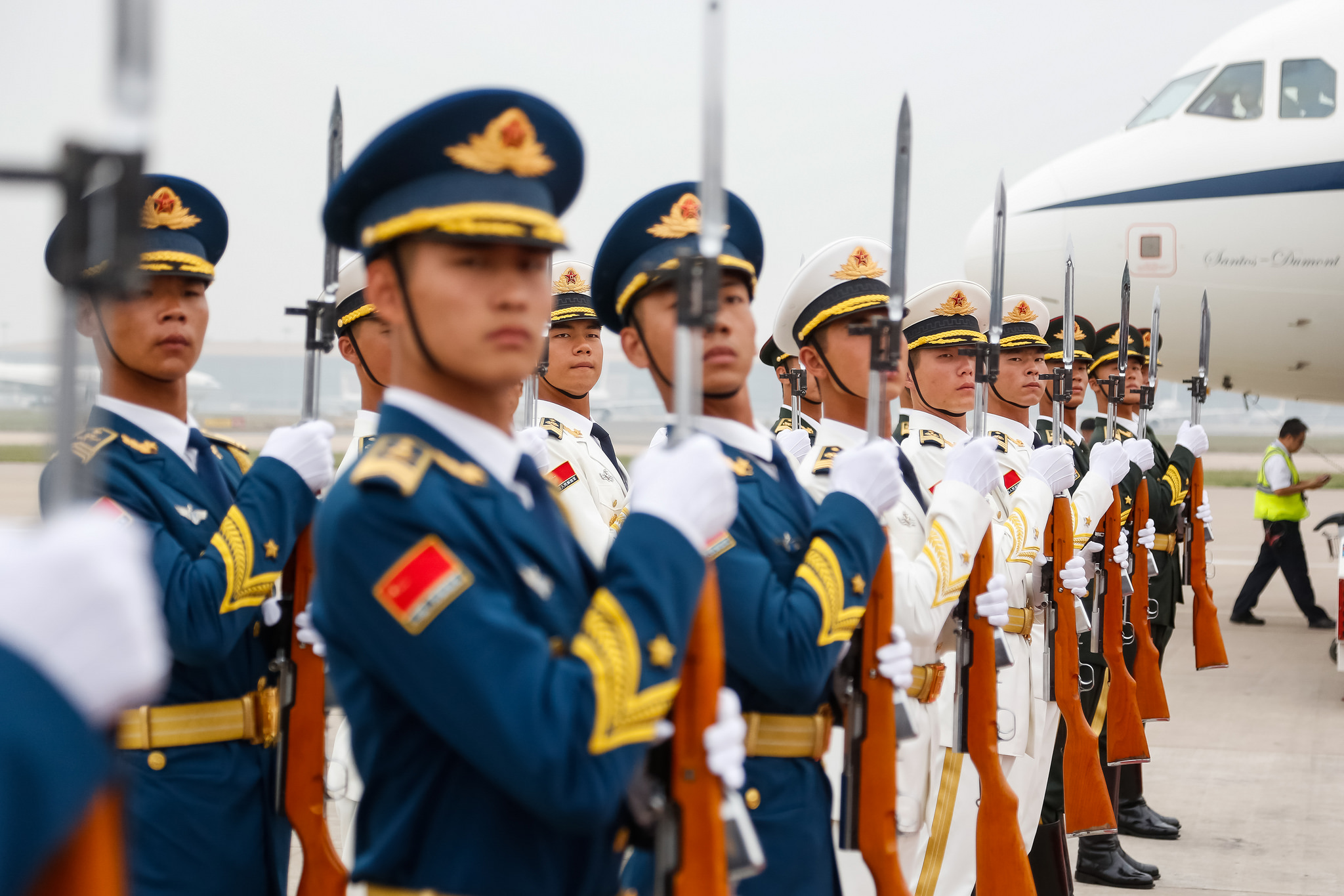 Guarda de Honra Chinesa, Cerimônia de Recepção Aérea