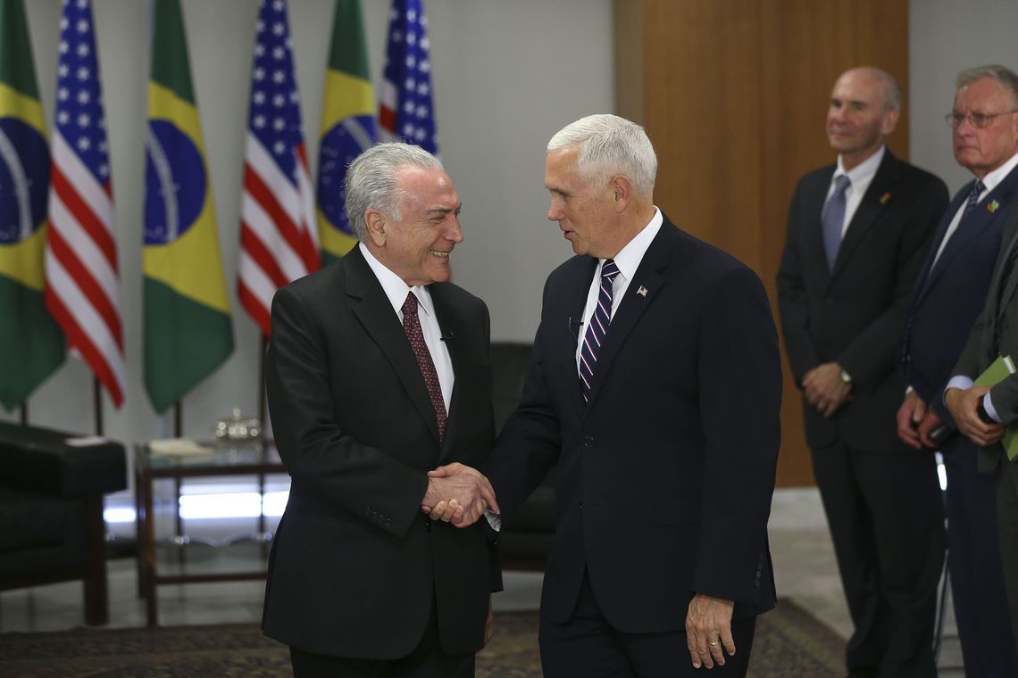 Temer e Pence em Encontro Diplomático Brasil-EUA