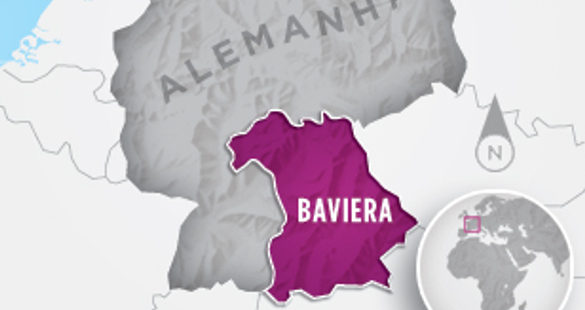 Mapa da Alemanha: Destaque para a Região da Baviera