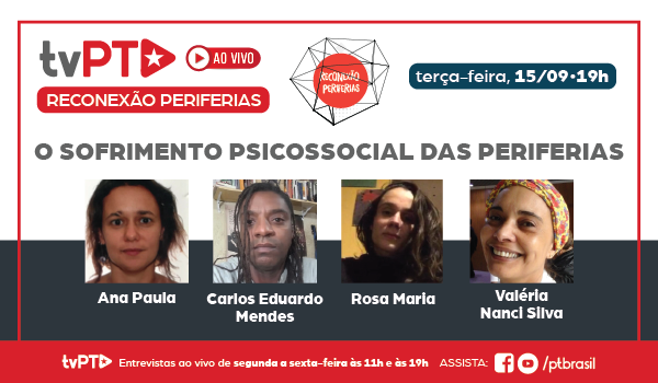 Sofrimento Psicossocial das Periferias: Debate ao Vivo tvPT