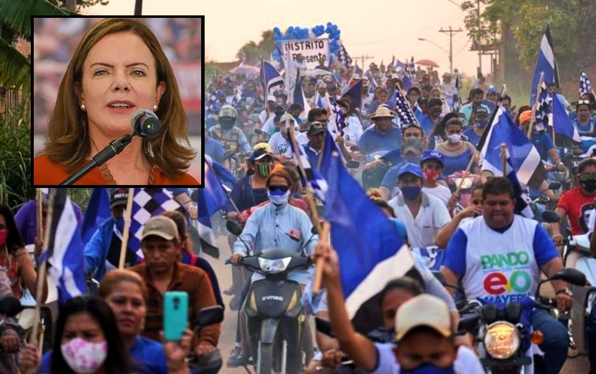 Rally Político em Pando, Bolívia: Mobilização e Liderança Feminina