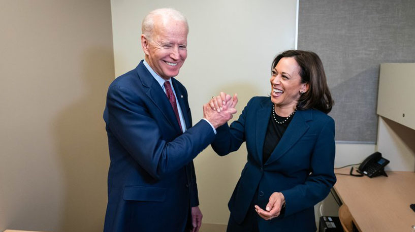 Joe Biden e Kamala Harris: União e Sorrisos