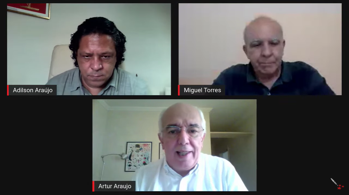 Debate Online: Adilson, Miguel e Artur em Videoconferência