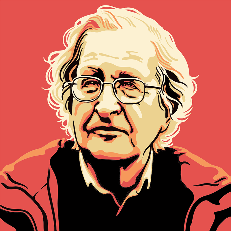 Retrato Estilizado de Noam Chomsky