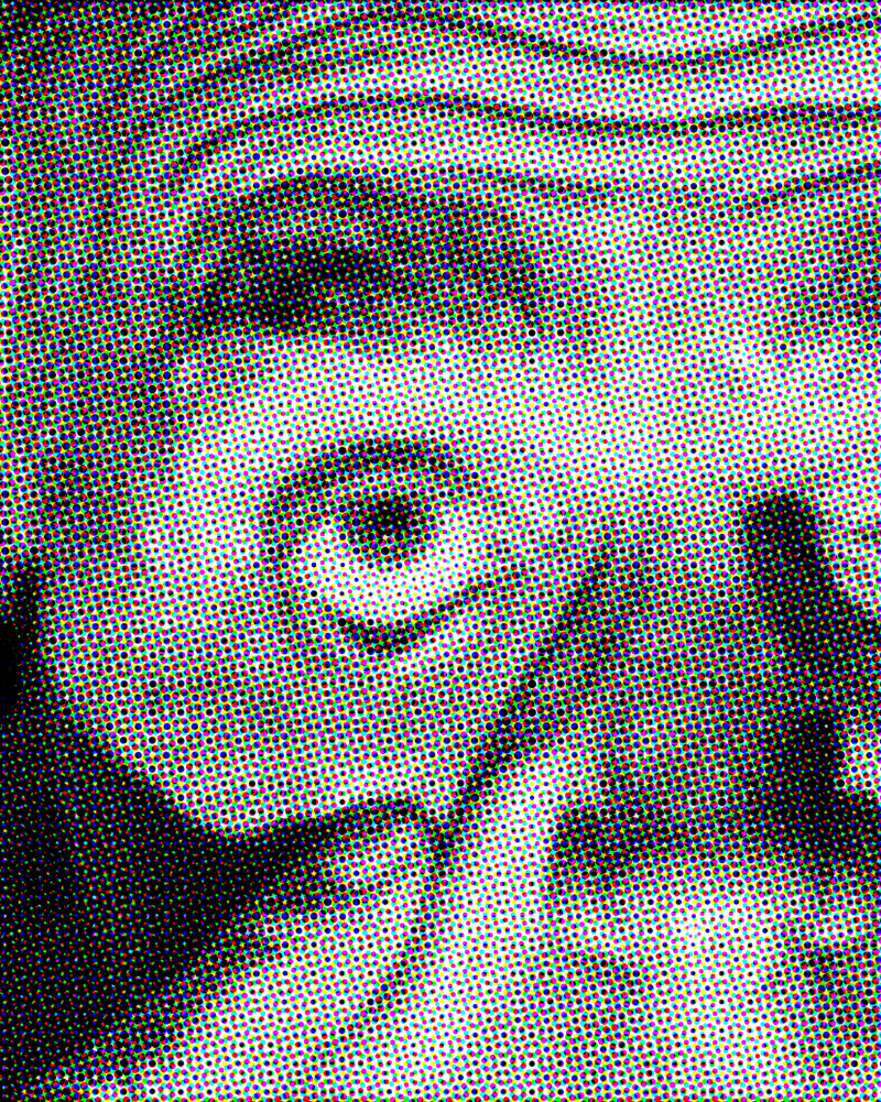 Olhar Intenso em Halftone