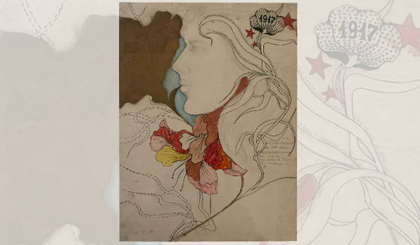Perfil Feminino 1917: Arte e Revolução em Flor