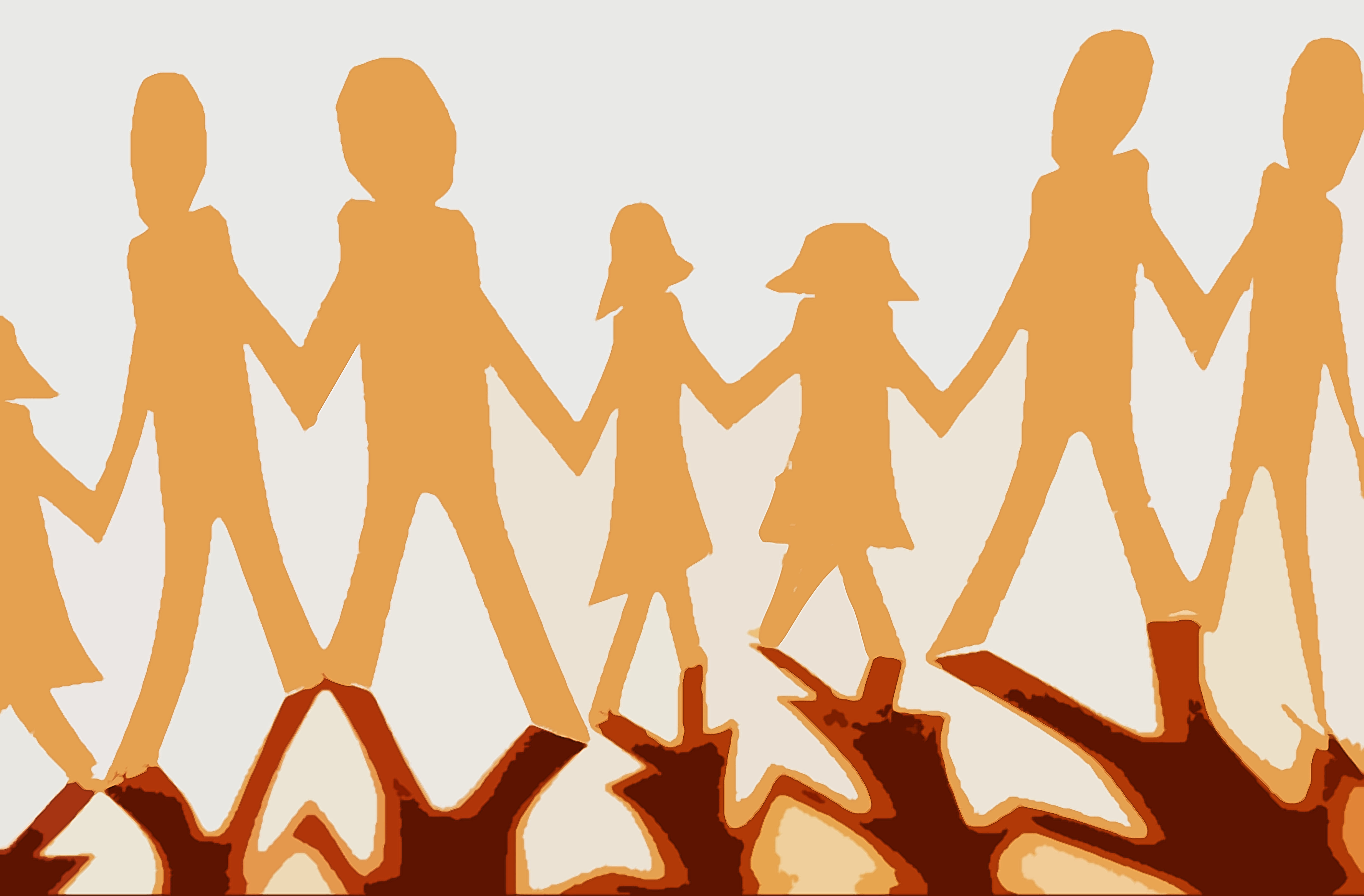 Unidade e Solidariedade: Pessoas de Mãos Dadas