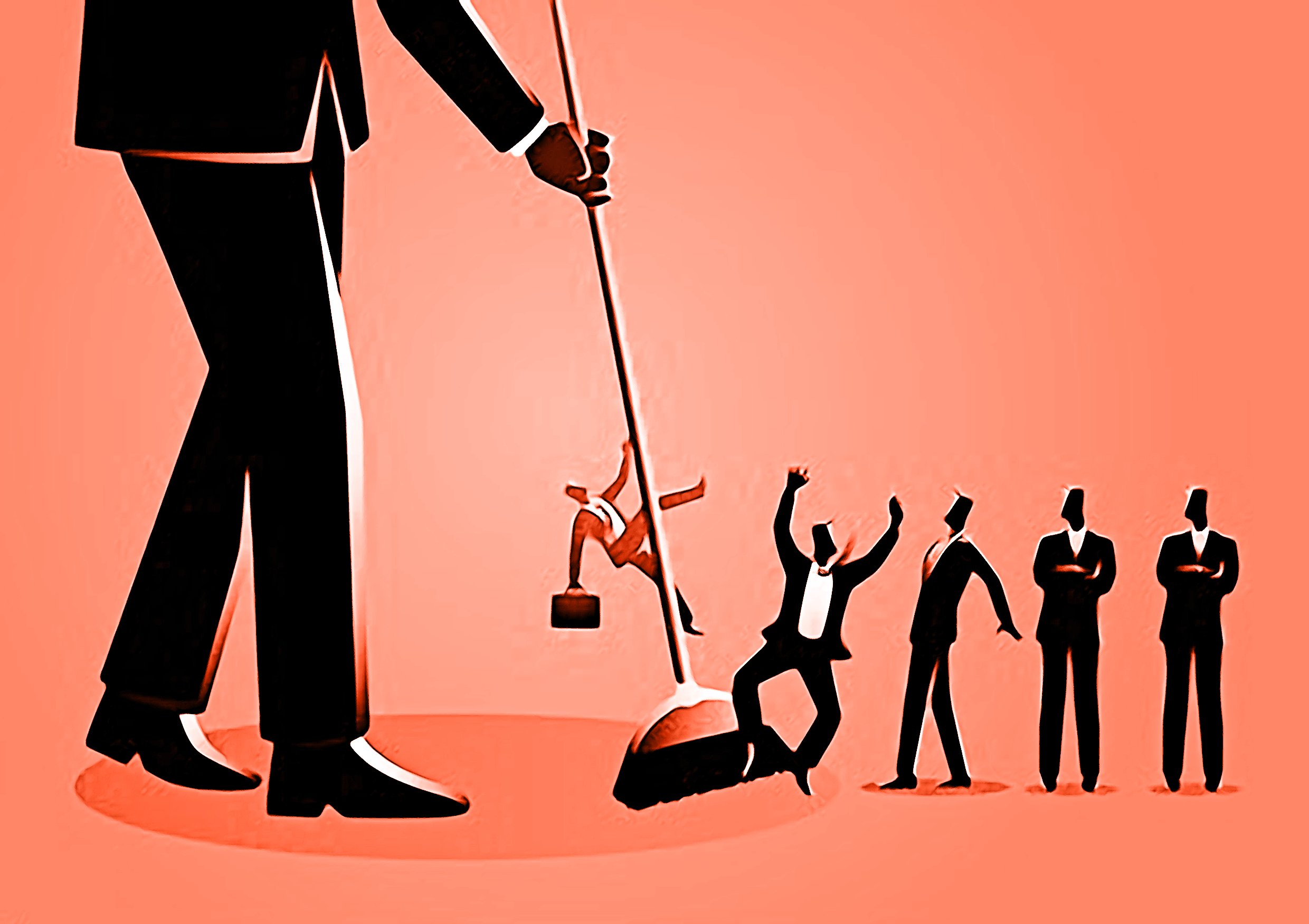 Poder e Exclusão: O Gigante Varre Pessoas