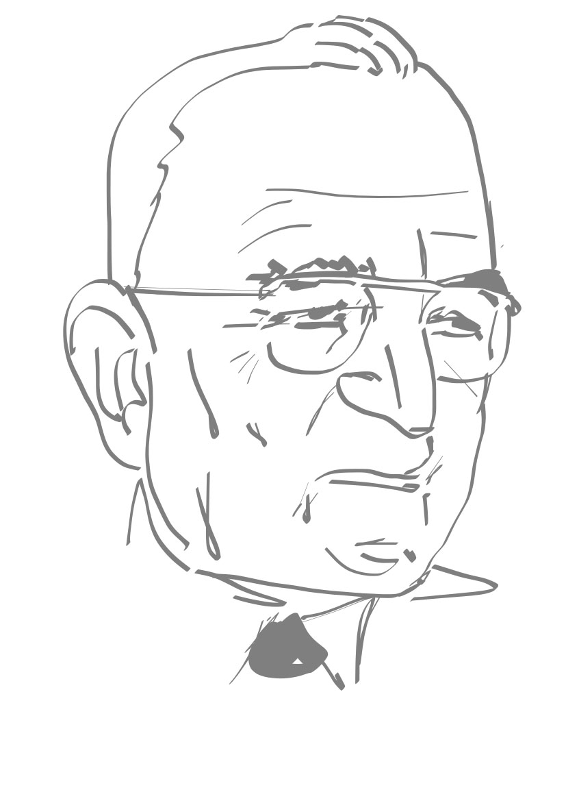 Desenho Retrato: Figura Masculina com Óculos