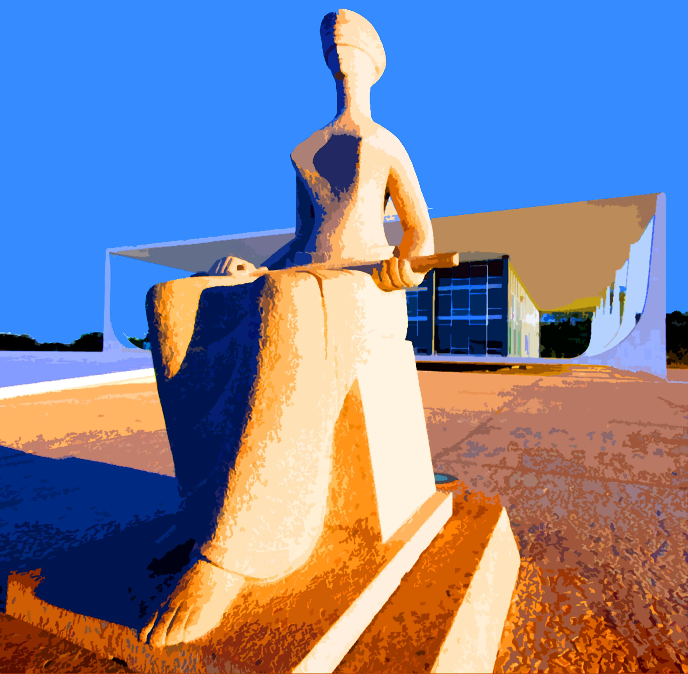 Escultura da Justiça em Brasília: Símbolo do STF