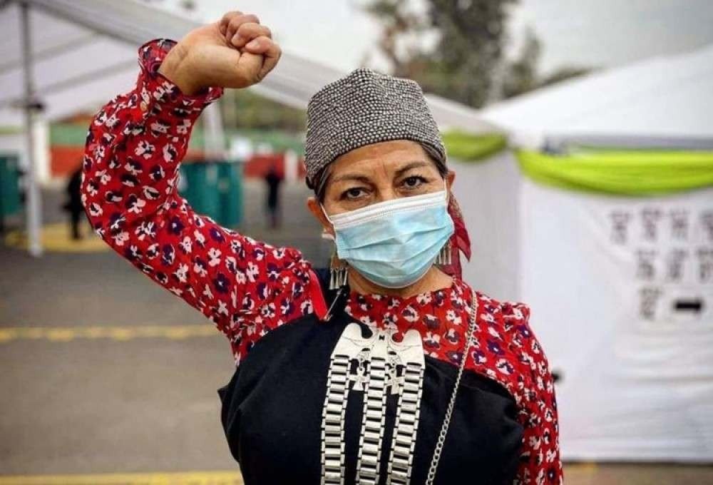 Mulher Indígena, Punho Erguido: Força e Resistência.