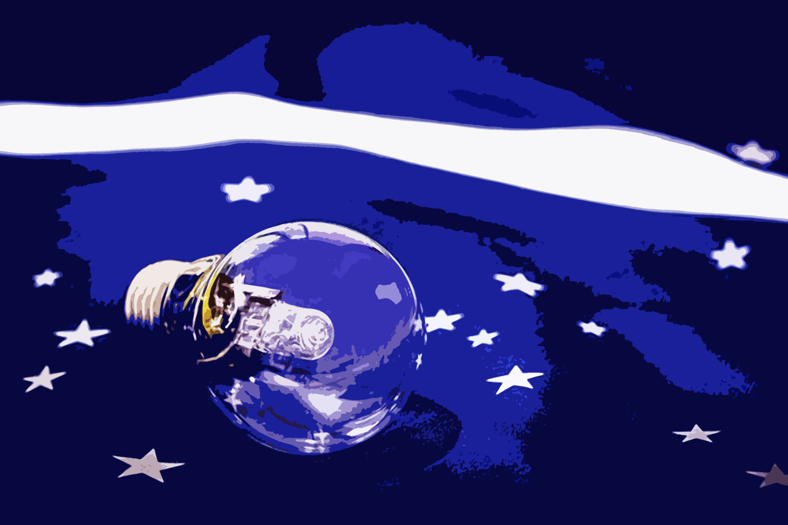 Lâmpada no Céu Estrelado: Símbolo de Ideias e Futuro