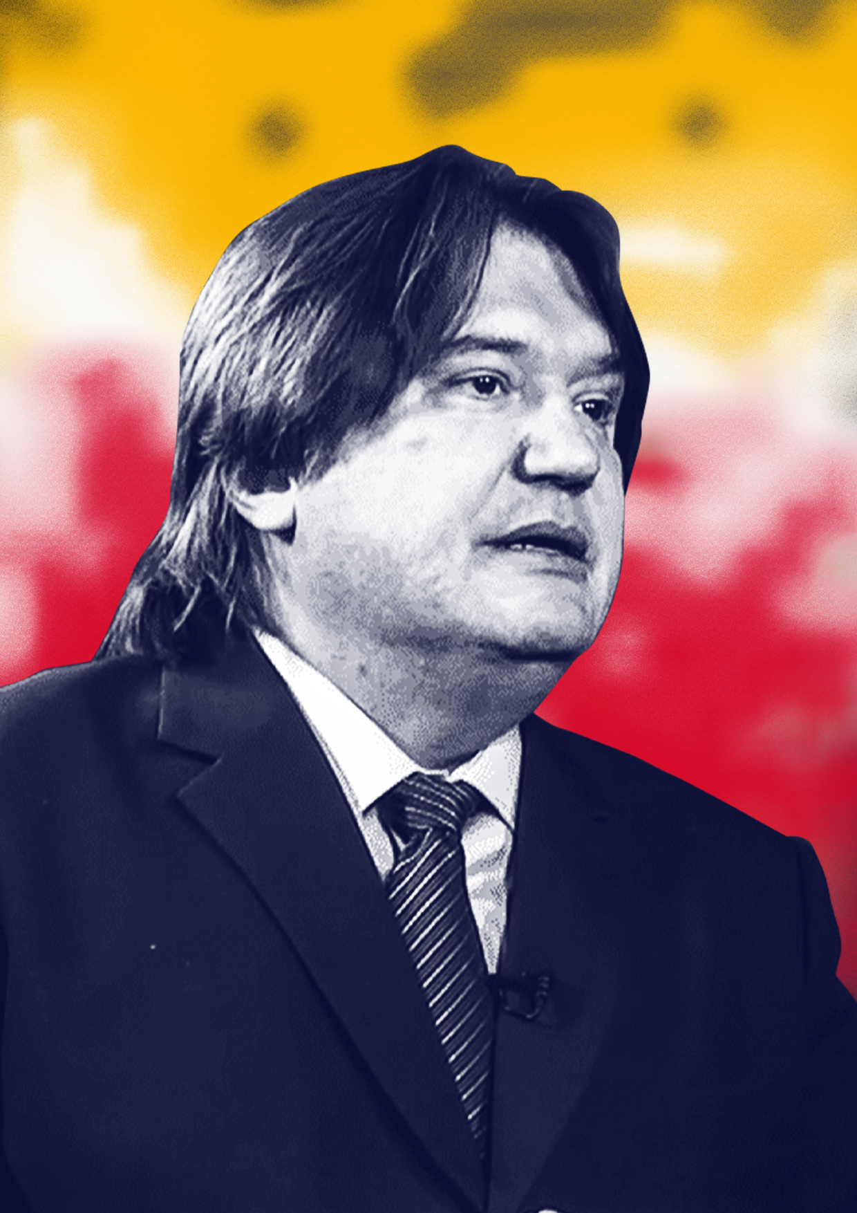 Figura Pública em Destaque, Fundo Vibrante