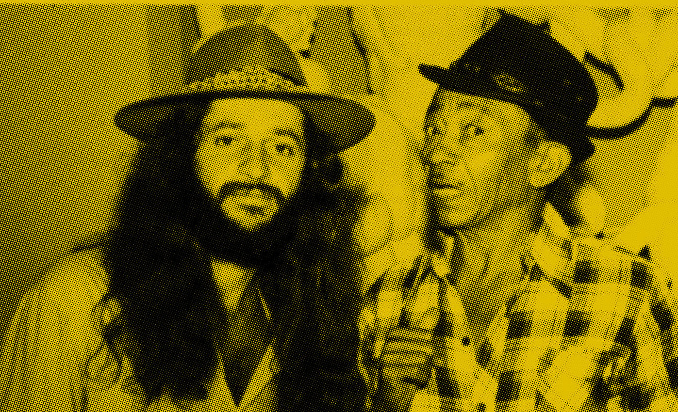 Retrato Dupla Cultural: Halftone Preto e Amarelo