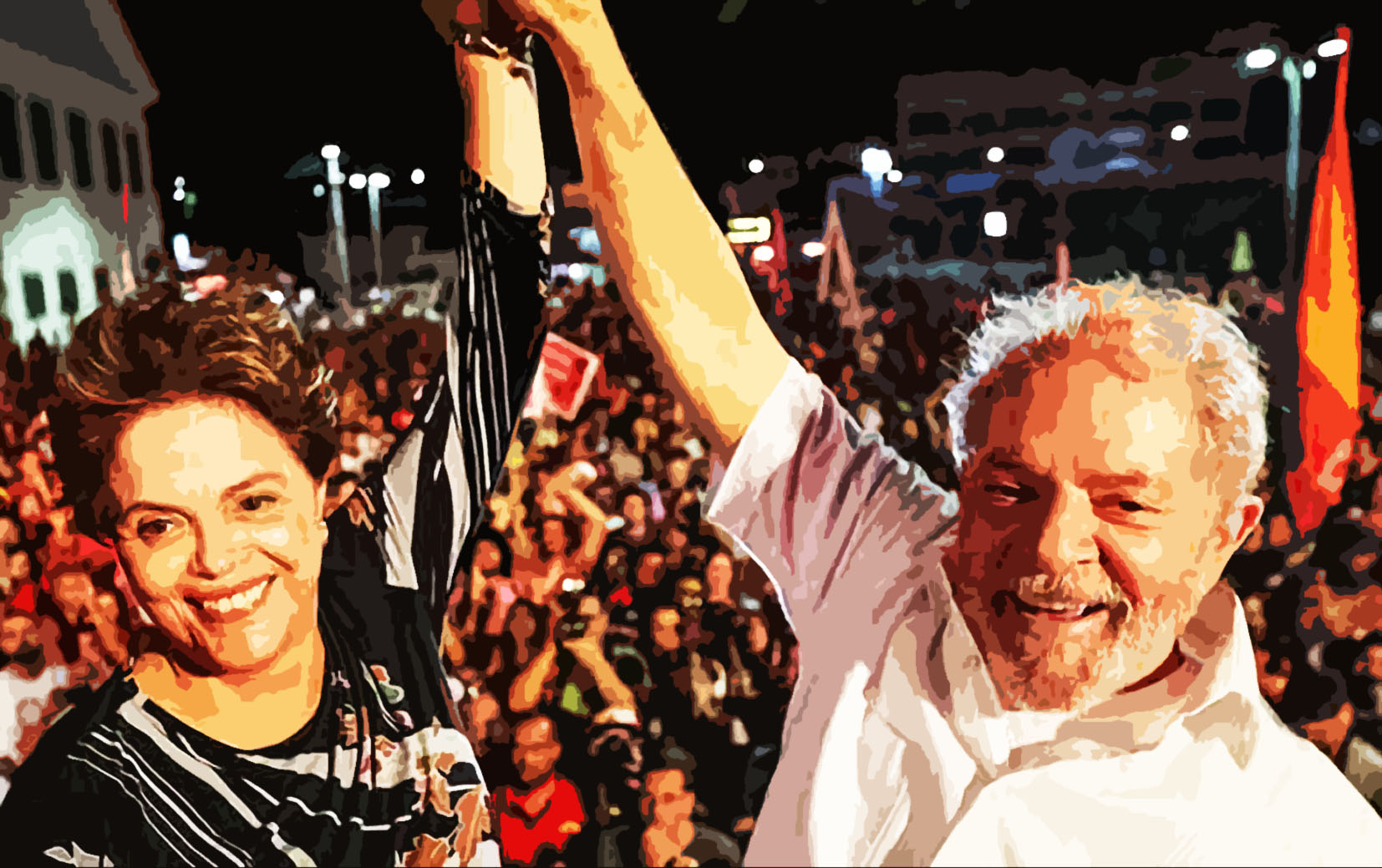 Lula e Dilma: União e Sorrisos em Ato Político