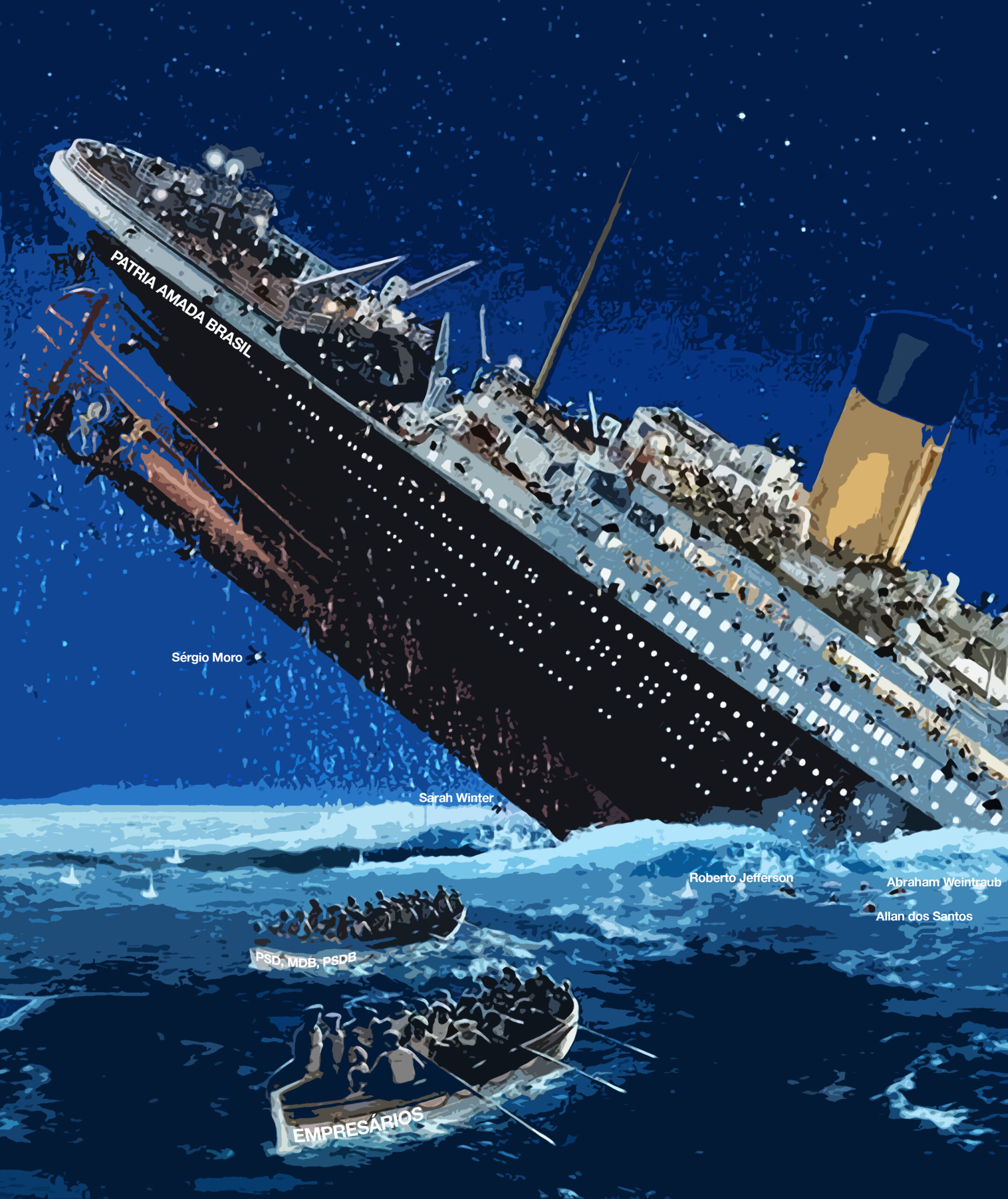 Crise Brasileira: Navio Pátria Amada Afunda com Elites