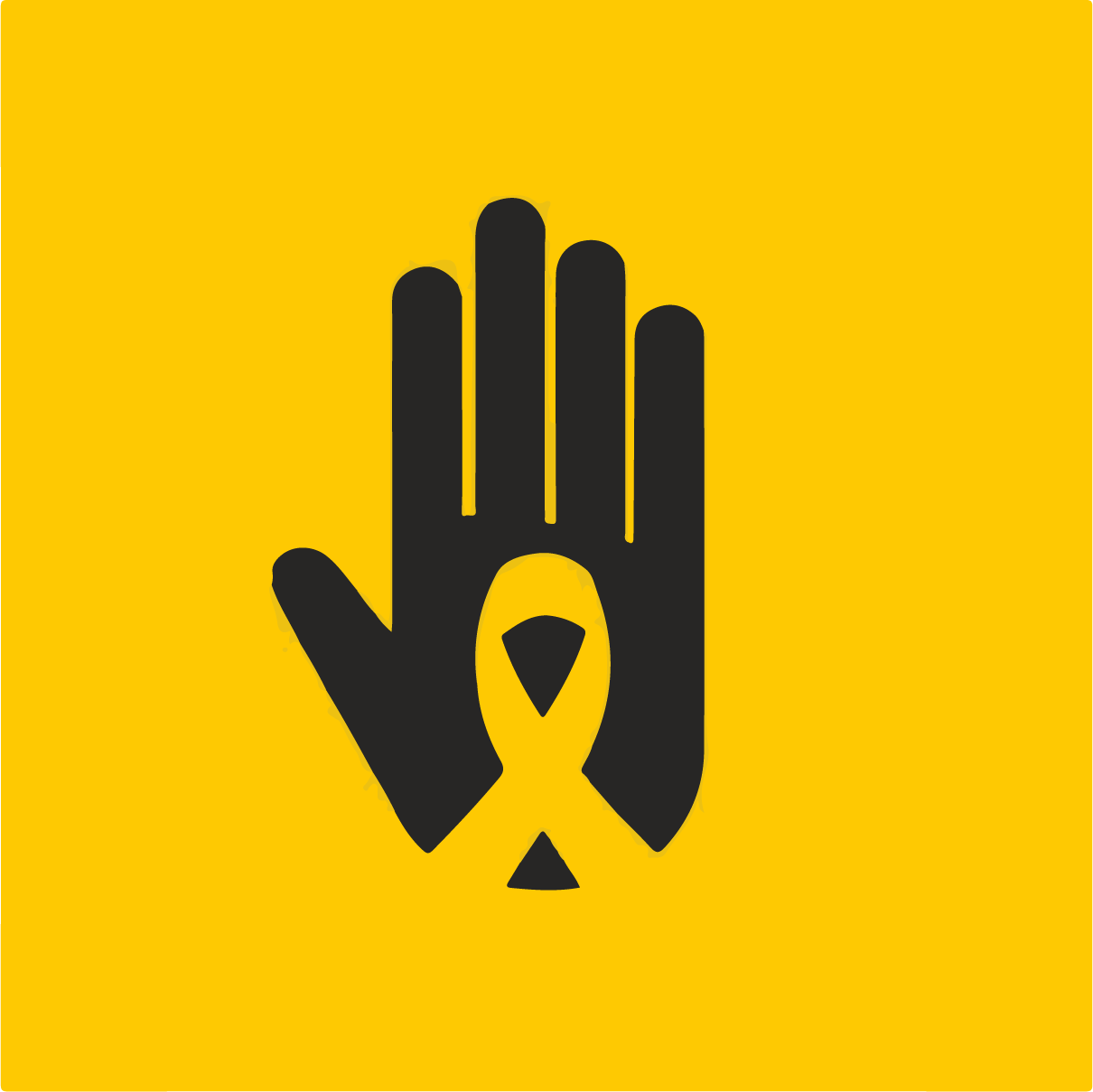 Símbolo de Solidariedade: Mão com Laço Amarelo