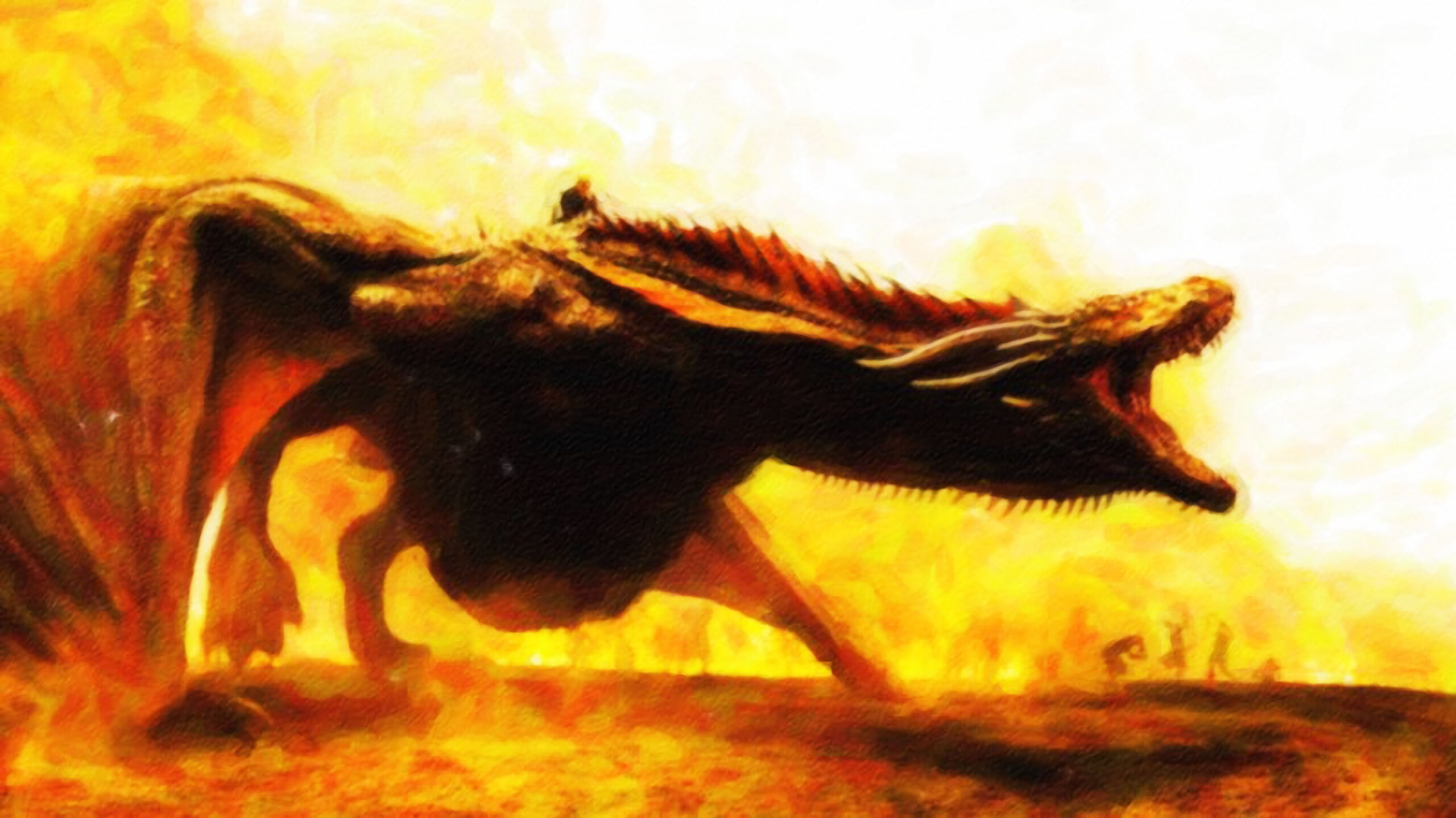 Dragão Gigante em Chamas: Poder e Conflito